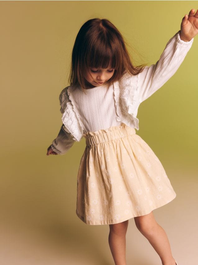 Floral cotton skirt - RESERVED