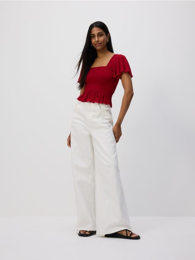 Ruffle blouse - RESERVED