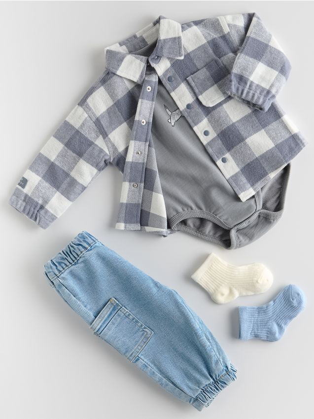 Reserved - BABIES` BODY SUIT - gri deschis