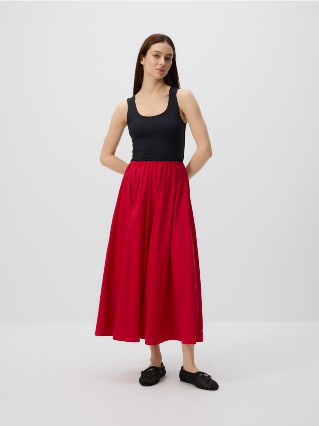 Cotton midi skirt - RESERVED