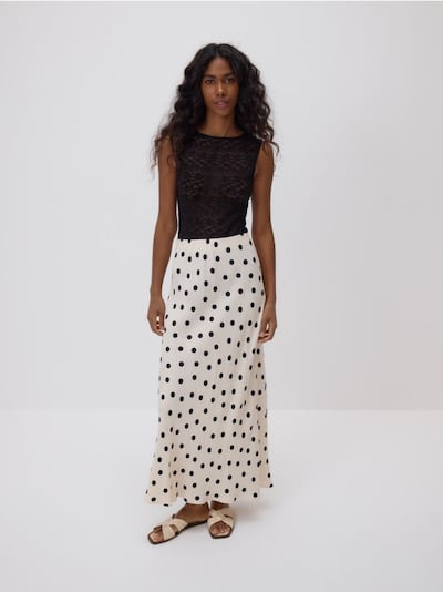 Spódnica maxi w groszki