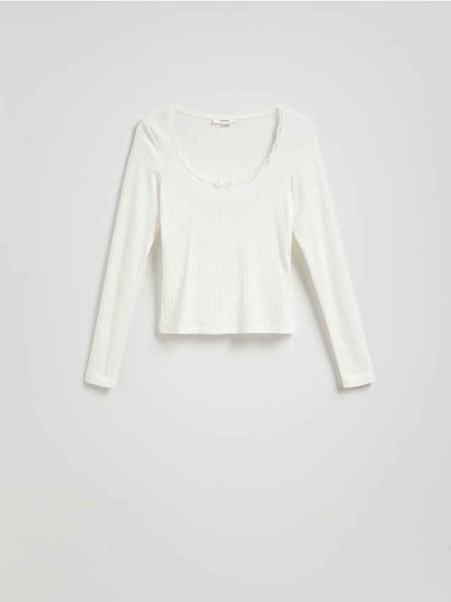 Reserved - LADIES` BLOUSE - crem