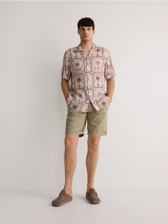 Chemise à coupe comfort fit imprimée - RESERVED