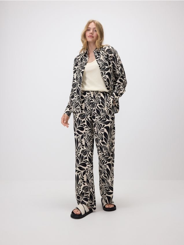 Patterned viscose shirt - RESERVED