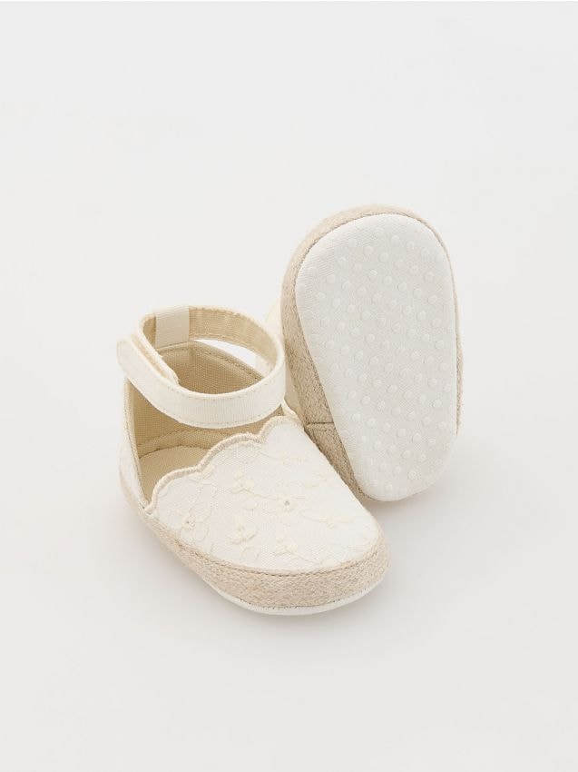 Reserved - espadrile țesute - crem