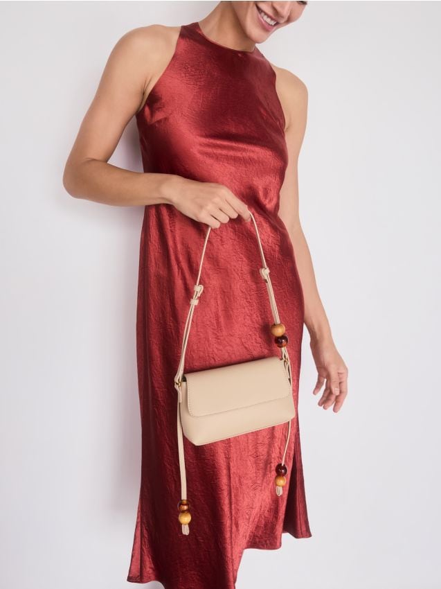 Shoulder bag with beads - RESERVED