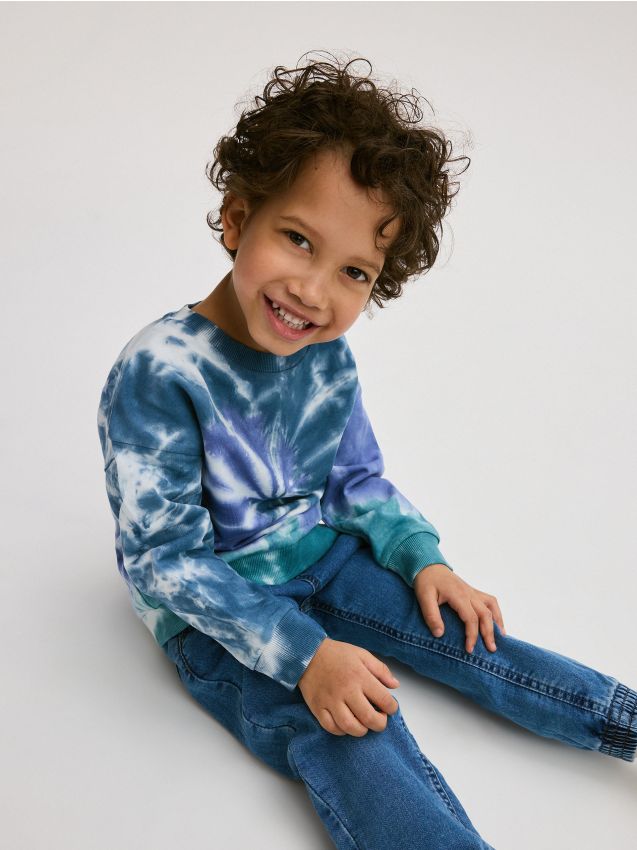 Reserved - tricou oversized cu mânecă lungă - violet