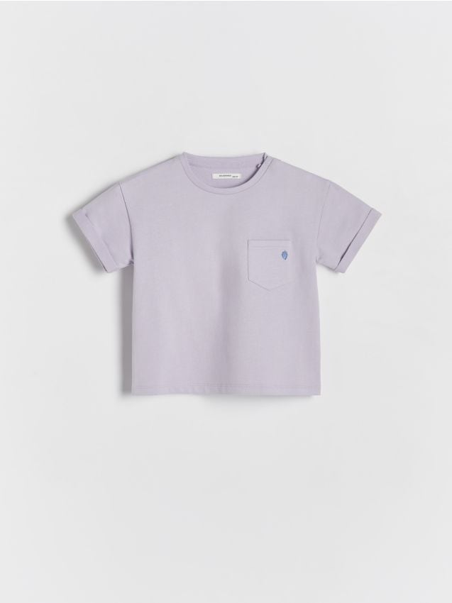 Reserved - tricou cu buzunar - lavand