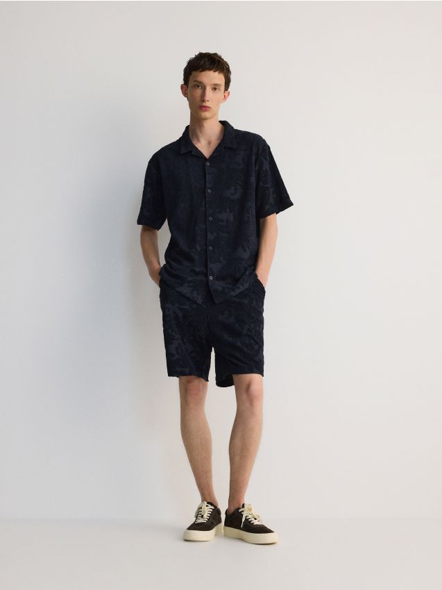 Reserved - men`s shorts - bleumarin