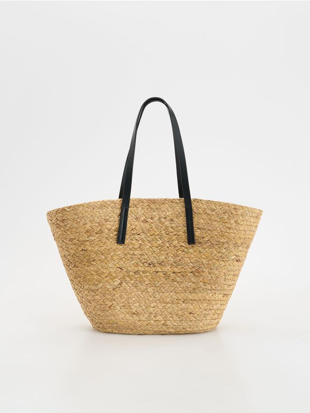 Woven basket bag - RESERVED