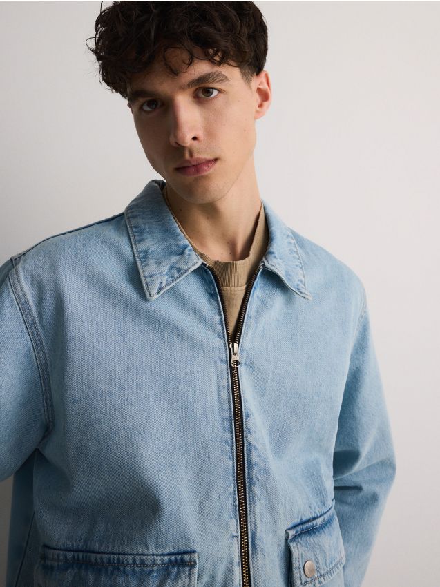 Reserved - jachetă din denim - albastru