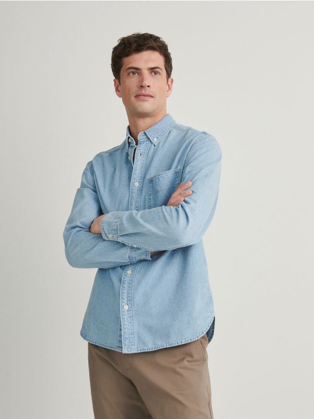 chemise homme a manches courtes en lin majoritaire gris chemise