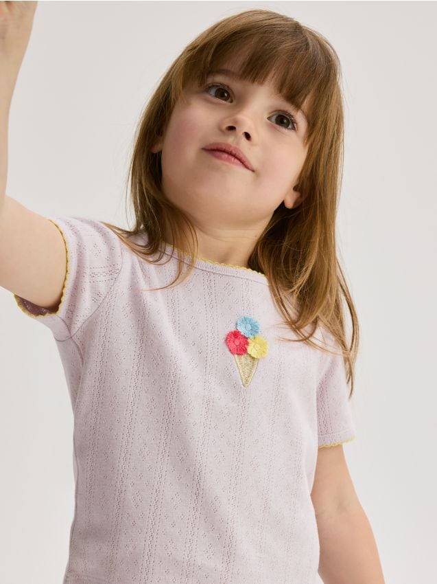 T-shirt with embroidery detailing - RESERVED