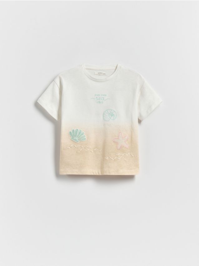 Cotton T-shirt with application - RESERVED