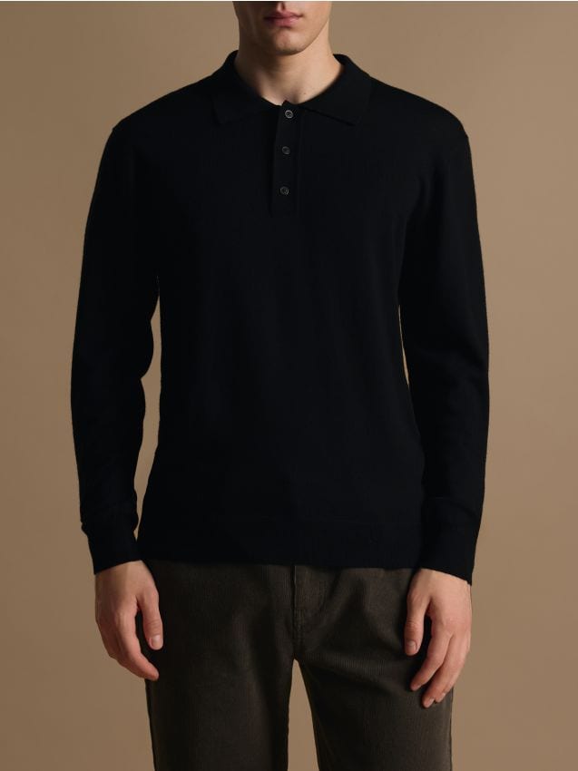 Pull polo en laine mérinos - RESERVED