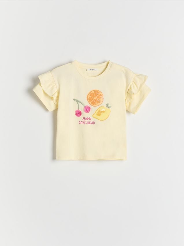 Blouse with appliqué - RESERVED