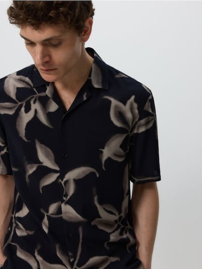 Comfort fit viscose shirt