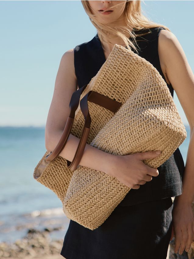 Sac shopper tressé - RESERVED