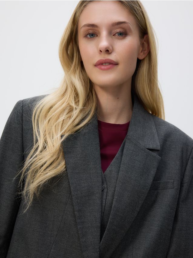 Viscose blend blazer - RESERVED