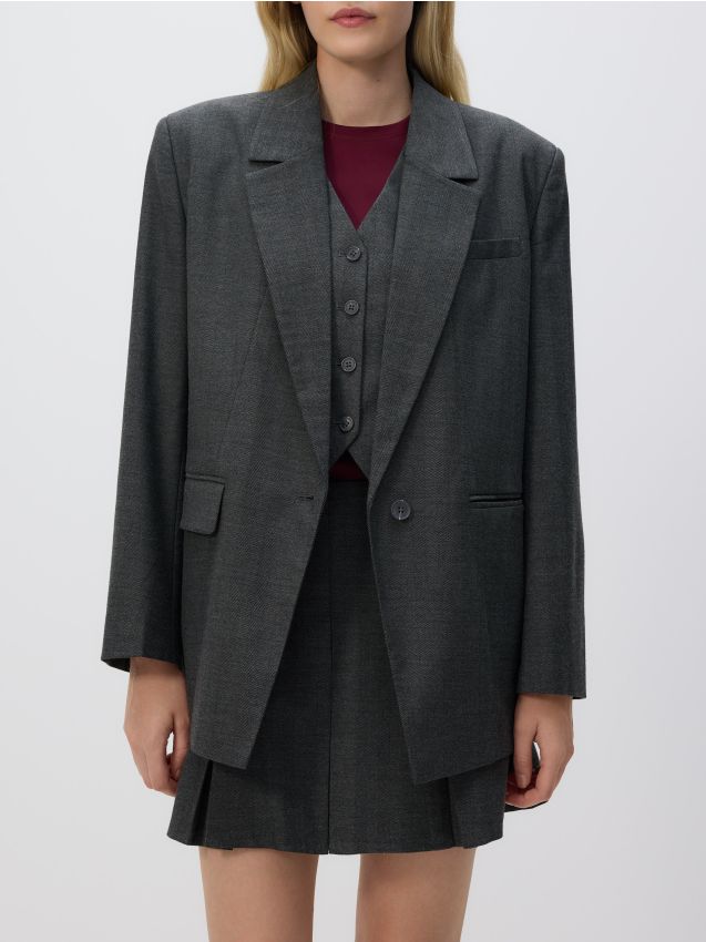 Viscose blend blazer - RESERVED