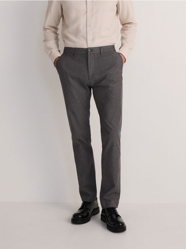 Reserved Reserved - Παντελόνι chino slim από βαμβακερό ύφασμα