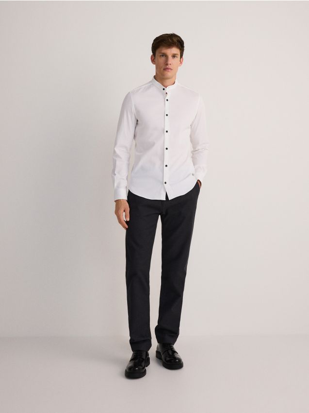 Reserved Reserved - Παντελόνι chino slim από βαμβακερό ύφασμα
