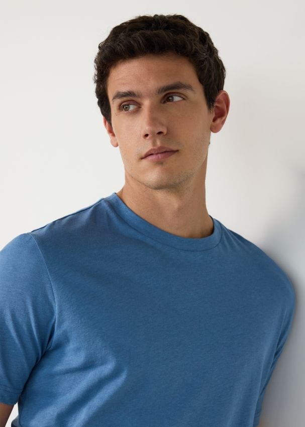 Linen blend T-shirt - RESERVED