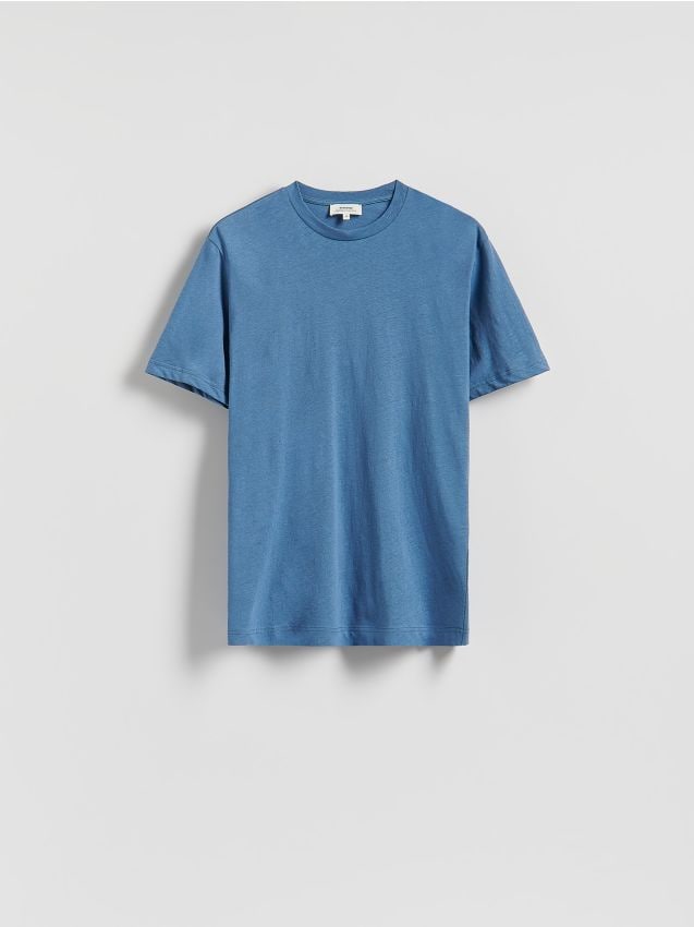 Regular fit T-shirt with linen blend - RESERVED