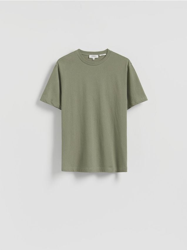 Regular fit T-shirt van een linnenmix - RESERVED