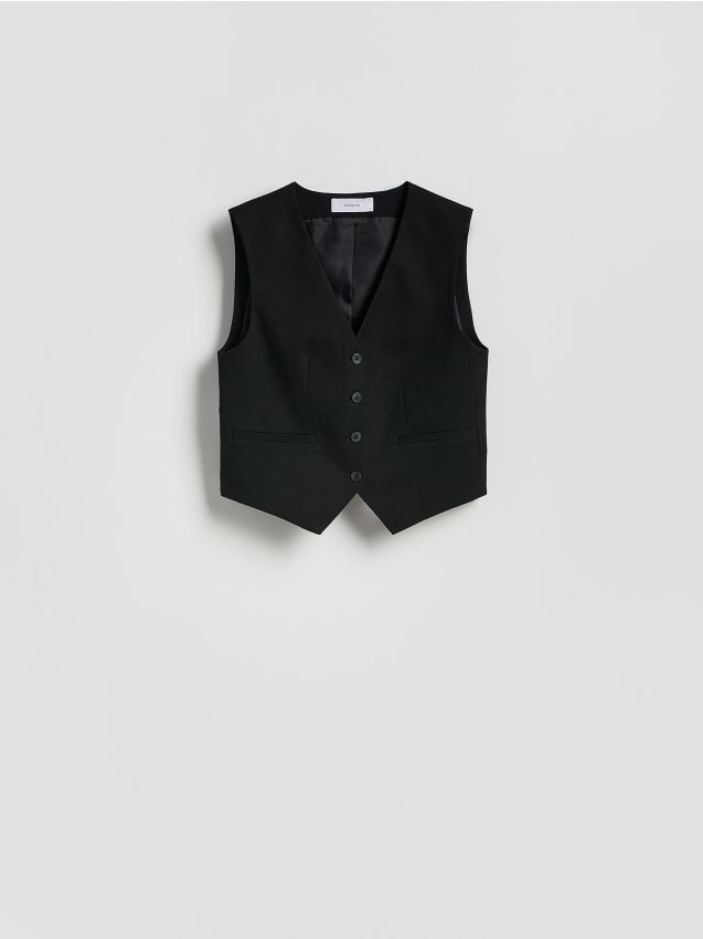 Viscose rich suit vest - RESERVED