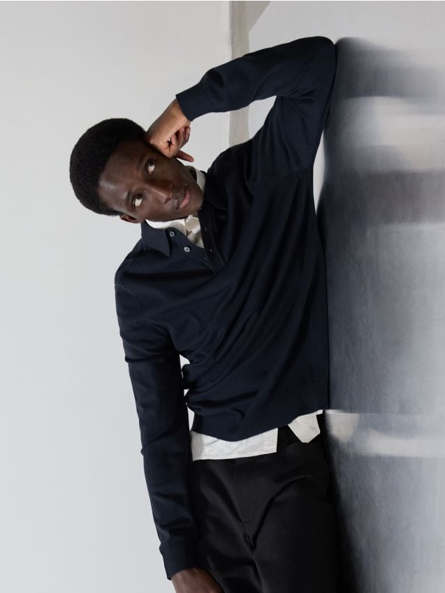 Pull façon polo en viscose majoritaire - RESERVED
