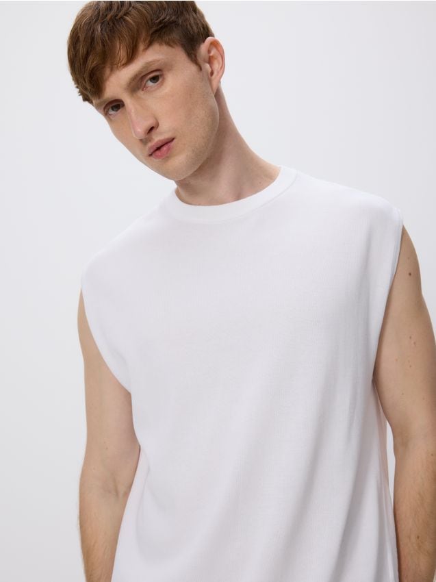 Knitted fabric vest - RESERVED