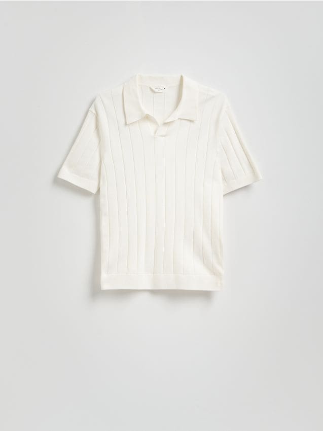 Pull style polo en coton majoritaire - RESERVED