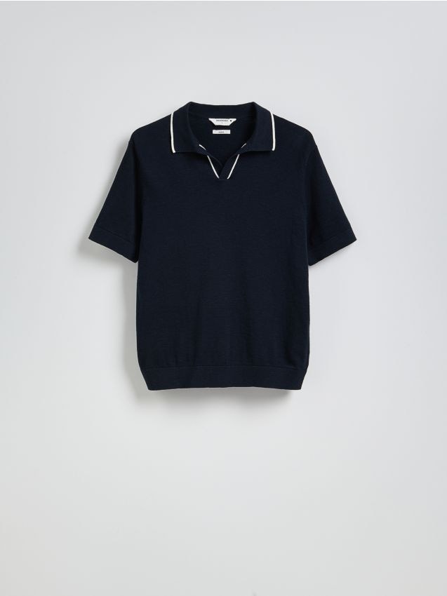 Polo com mistura de linho - RESERVED