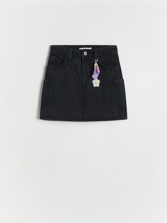 Denim skirt with keychain - RESERVED