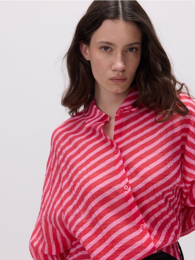 Patterned viscose blend shirt - RESERVED