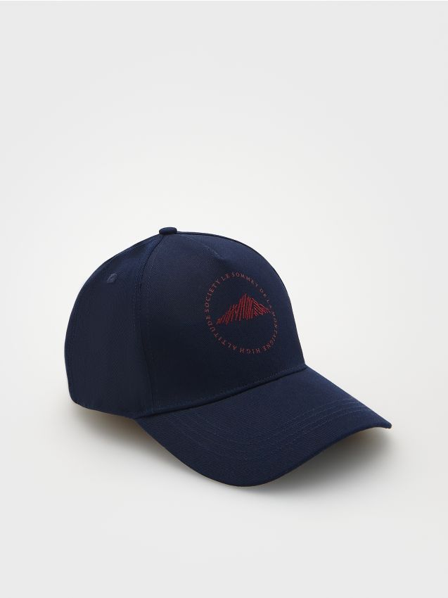 Reserved - Șapcă baseball, cu broderie - bleumarin