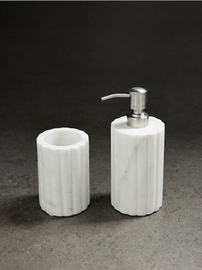 Dispensador de jabón de mármol