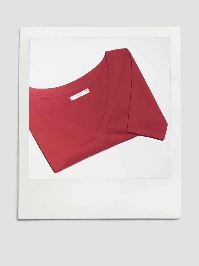 Regular fit T-shirt met V-hals - RESERVED