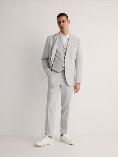 Suit trousers with linen blend