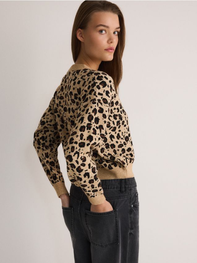 Reserved - ladies` sweater - multicolor