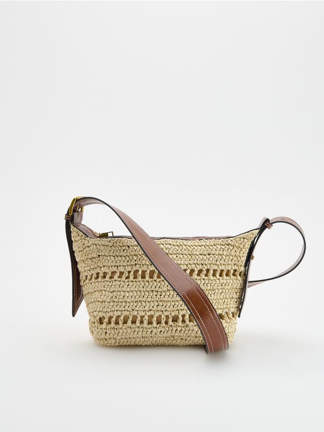 Woven straw crossbody bag - RESERVED