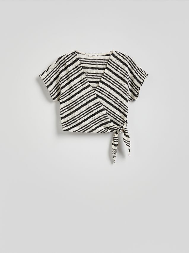 Blouse with tie details - RESERVED