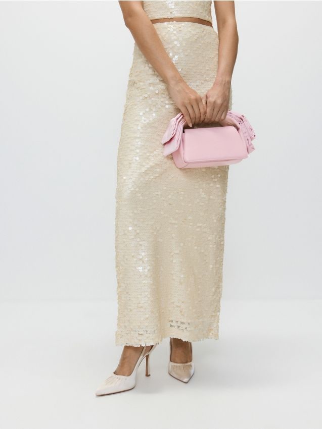 Leather mini bag with bow detail - RESERVED