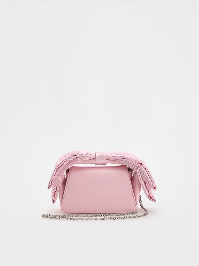 Leather mini bag with bow detail - RESERVED