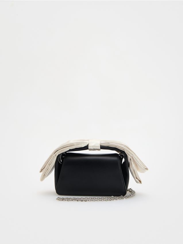 Leather mini bag with bow detail - RESERVED