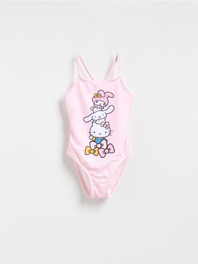 Reserved - Costum de baie Hello Kitty and Friends - roz