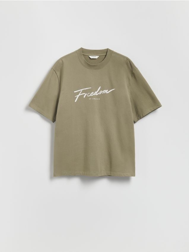 Comfort fit T-shirt with print - RESERVED