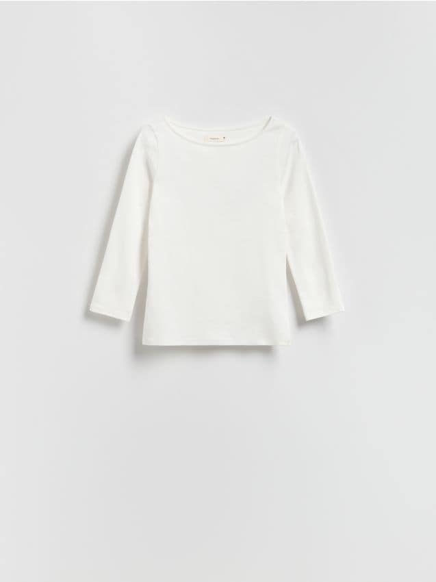 Reserved - Памучна блуза с дълъг ръкав - многоцветен