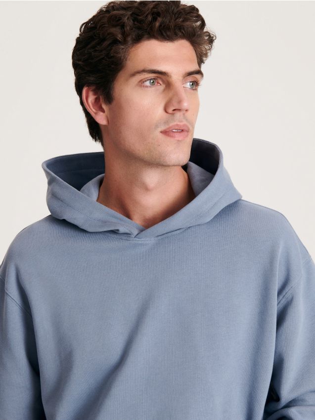 Cotton hoodie Color steel blue - RESERVED - 4073W-95X